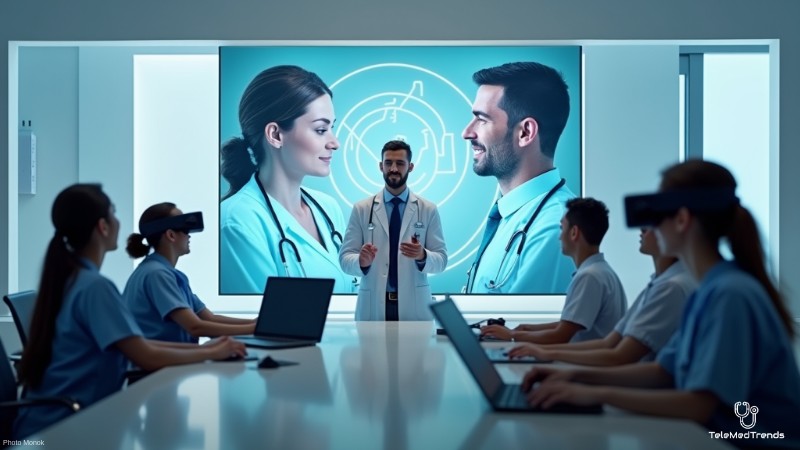 5G Technology Empowers Virtual Rehabilitation and Telehealth Services, Concept art for illustrative purpose, tags: telemedicine - Monok