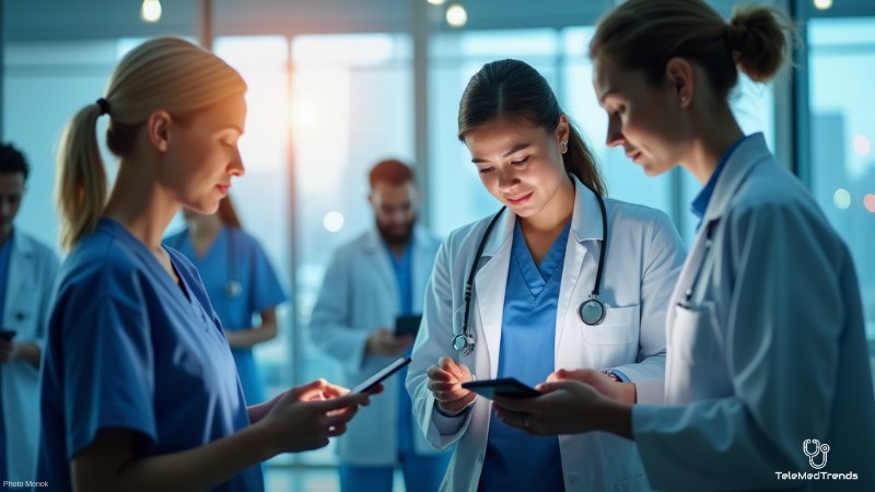 2025 Global Survey Reveals Mobile EHR Adoption Trends Across  Nations, Concept art for illustrative purpose, tags: systems - Monok