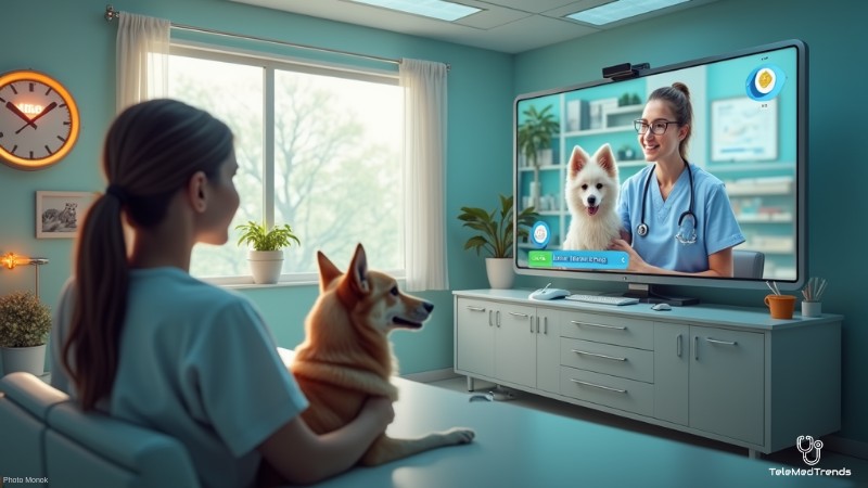 Growth Projected for Veterinary Telehealth Market by 2034, Concept art for illustrative purpose - Monok